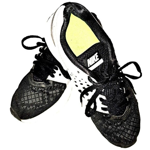 Nike Zoom Span US 7 Black & Gray Lace up Low Top Sneakers - Picture 1 of 11